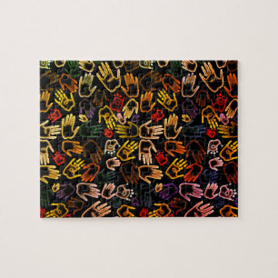 Colorful Handprint Legpuzzel