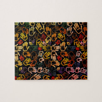 Colorful Handprint Legpuzzel