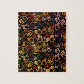 Colorful Handprint Legpuzzel (Verticaal)