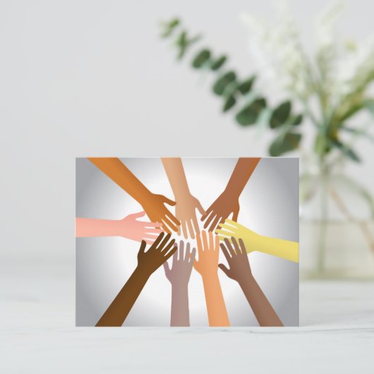 Colorful Hands Briefkaart (Staand voorkant)