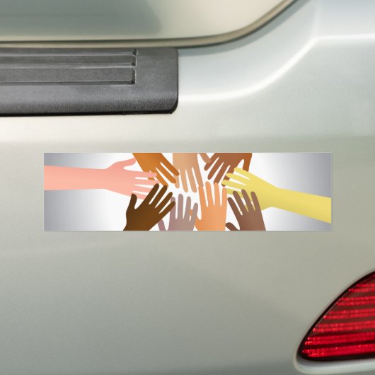 Colorful Hands Bumpersticker (Op auto)