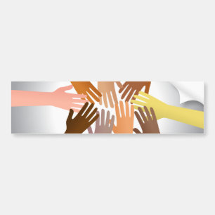 Colorful Hands Bumpersticker