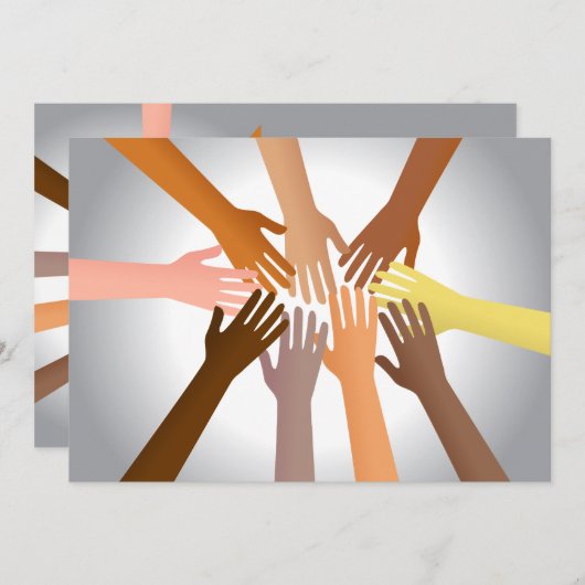 Colorful Hands Kaart (Voorkant / Achterkant)