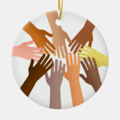 Colorful Hands Keramisch Ornament (Voorkant)