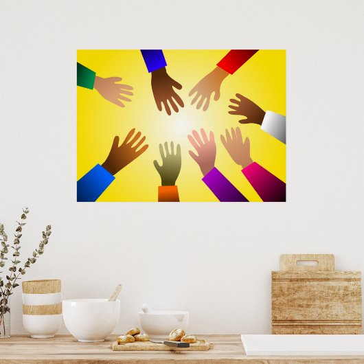 Colorful Hands Poster (Keuken)