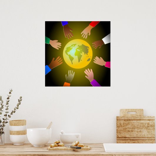 Colorful Hands Poster (Keuken)