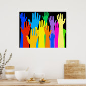 Colorful Hands Poster (Keuken)