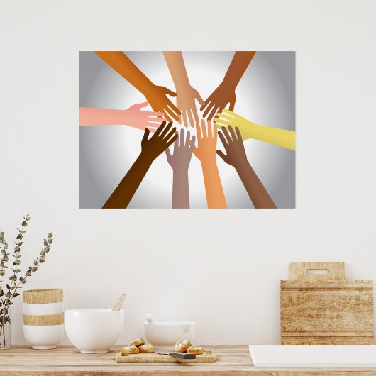 Colorful Hands Poster (Keuken)