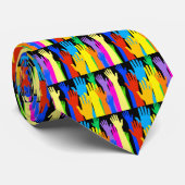 Colorful Hands Stropdas (Opgerold)