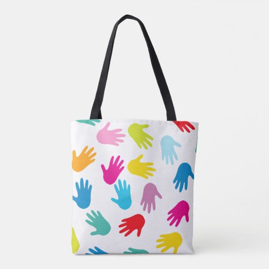 Colorful Hands Tote Bag (Achterkant)