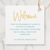 Colorful Handwriting Weddenschap Welkomstcadeau Bedankjes Labels (Achterkant)