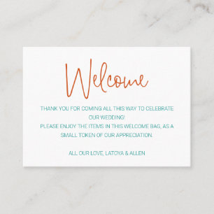 Colorful Handwriting Weddenschap Welkomstgeld mand Plaatskaartje