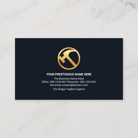 Colorful Handyman Tools Home Remodeling Contractan Visitekaartje (Achterkant)