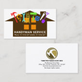Colorful Handyman Tools Home Remodeling Visitekaartje (Voorkant / Achterkant)