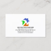 Colorful Handyman Tools Home Repair Visitekaartje (Achterkant)