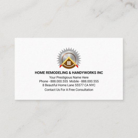 Colorful Handyman Tools Paint Splatter Visitekaartje (Achterkant)