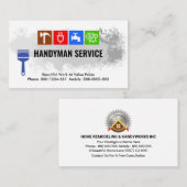 Colorful Handyman Tools Paint Splatter Visitekaartje (Voorkant / Achterkant)