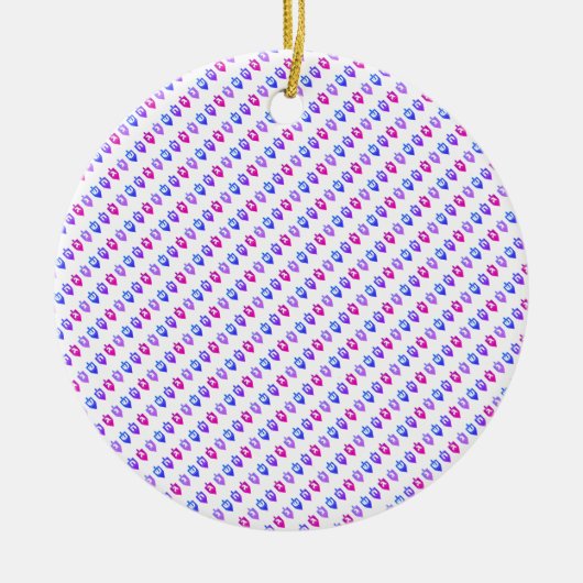 Colorful Hanukkah Dreidels Keramisch Ornament (Voorkant)