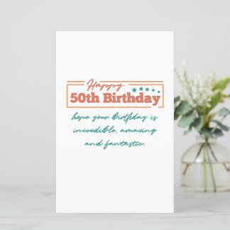 Colorful Happy 50th Birthday wil