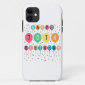 Colorful Happy 70th Case-Mate iPhone Case (Achterkant)
