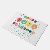 Colorful Happy 70th Deurmat (Schuin)