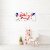 Colorful Happy Birthday Balloons Banner (Insitu)