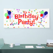 Colorful Happy Birthday Balloons Banner (Beurs)