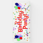 Colorful Happy Birthday Balloons Banner (Verticaal)