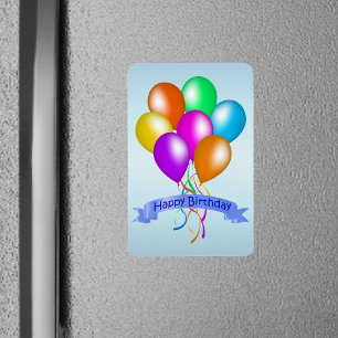 Colorful Happy Birthday Balloons Banner Party Magneet