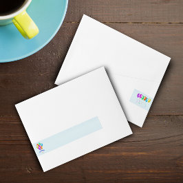 Colorful Happy Birthday Balloons Banner Party Omwikkelbaar Adreslabel