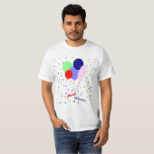 Colorful Happy Birthday Balloons T-shirt (Voorkant volledig)