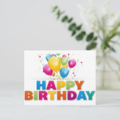 Colorful Happy Birthday Briefkaart (Staand voorkant)