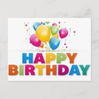 Colorful Happy Birthday Briefkaart
