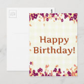 Colorful Happy Birthday Briefkaart (Voorkant / Achterkant)