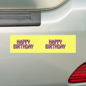 Colorful Happy Birthday Bumpersticker (Op auto)