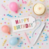Colorful Happy Birthday Cadeaulabel