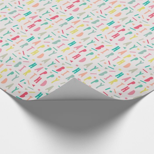 Colorful Happy Birthday Cadeaupapier (Hoek)