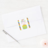 Colorful Happy Birthday Cake Gift Stickers (Envelop)