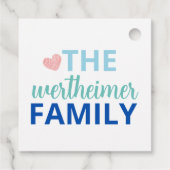 Colorful Happy Birthday Family Gift Label (Achterkant)