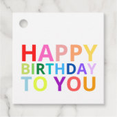 Colorful Happy Birthday Family Gift Label (Voorkant)