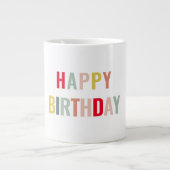Colorful Happy Birthday Grote Koffiekop (Voorkant)
