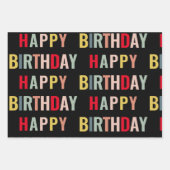 Colorful Happy Birthday Inpakpapier Vel (Voorkant 2)