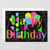 COLORFUL HAPPY BIRTHDAY KAART (Voorkant / Achterkant)