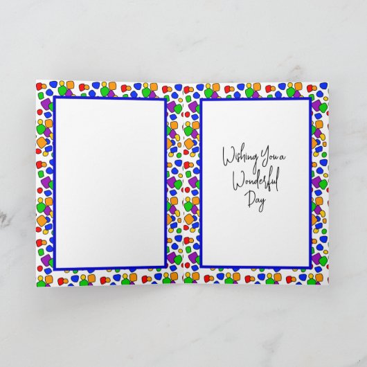 Colorful Happy Birthday Kaart (Binnen)