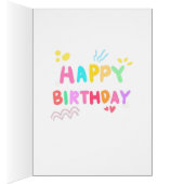 Colorful Happy Birthday-kaart (Binnen (Rechts))
