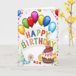 Colorful Happy Birthday-kaart Kaart