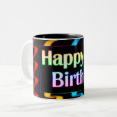 Colorful Happy Birthday Mok (Voorkant links)