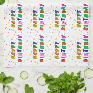 Colorful Happy Birthday Party Theedoek