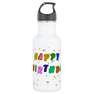 Colorful Happy Birthday Party Waterfles