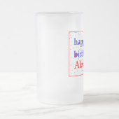 Colorful Happy Birthday - persoonlijk Matglas Bierpul (Center)